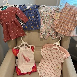 0 to 3 month, baby girl clothing BUNDLE